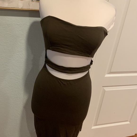 Obsession Cut-Out Bodycon Midi • Sz L - Picture 2 of 12